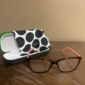 Kate Spade Tortoise Readers +2.0 with Pink Temples